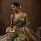 Multicolor Silk Blend Digital Print Floral Saree with Unstitched Blouse - Hiral Fashion | Swadesiicart