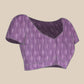 Lavender Silk Blend Digital Print Floral Saree with Unstitched Blouse - Hiral Fashion | Swadesiicart