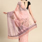Peach Silk Blend Digital Print Abstract Saree with Unstitched Blouse - Hiral Fashion | Swadesiicart