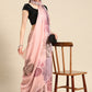 Peach Silk Blend Digital Print Abstract Saree with Unstitched Blouse - Hiral Fashion | Swadesiicart