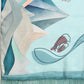 Turquoise Silk Blend Digital Print Abstract Saree with Unstitched Blouse - Hiral Fashion | Swadesiicart