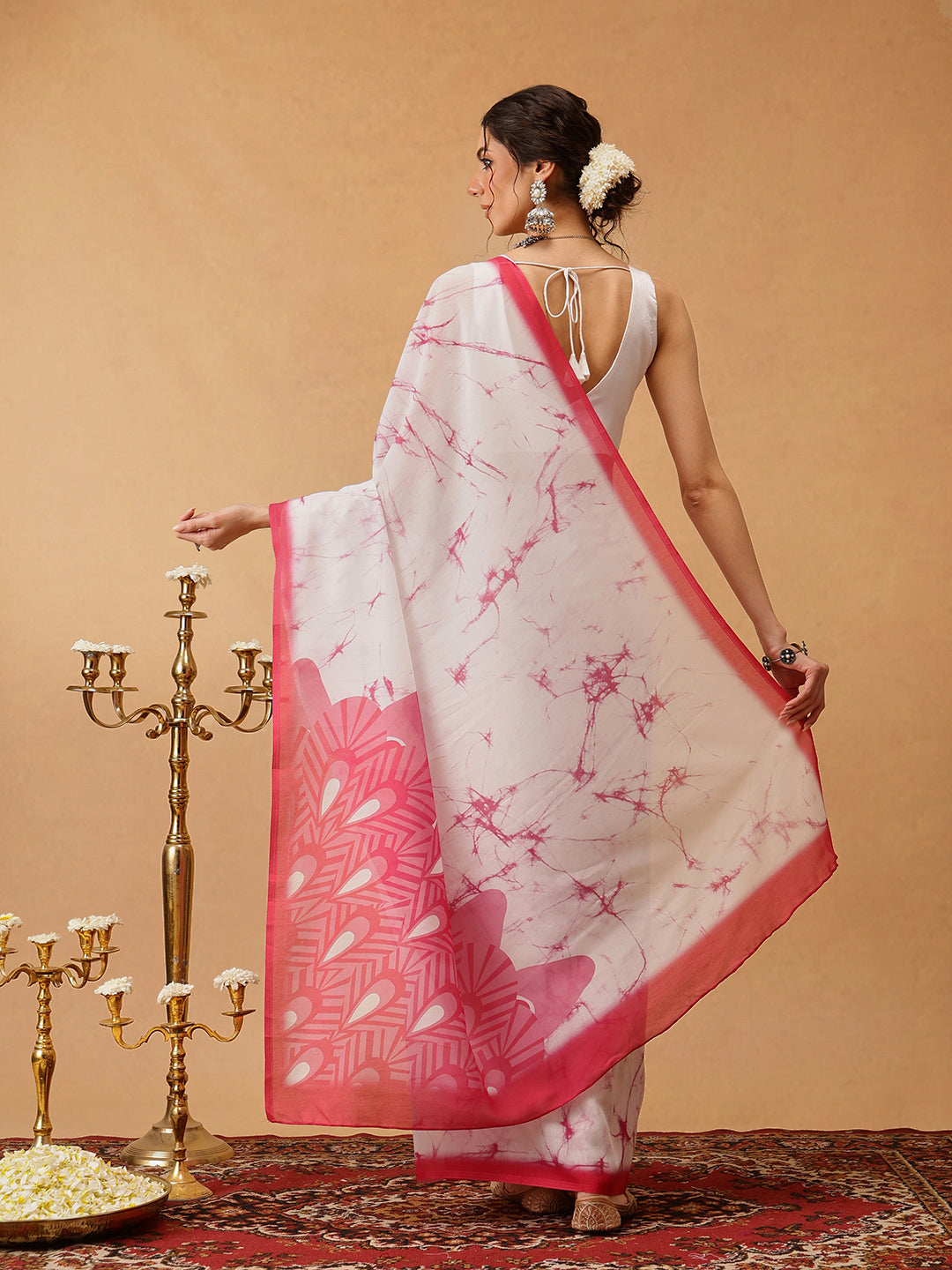 Hiral Fashion Pink Bollywood Mul Cotton Abstract Digital Printed Saree | Swadesiicart
