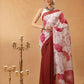 Hiral Fashion Brown Bollywood Mul Cotton Floral Digital Printed Saree | Swadesiicart
