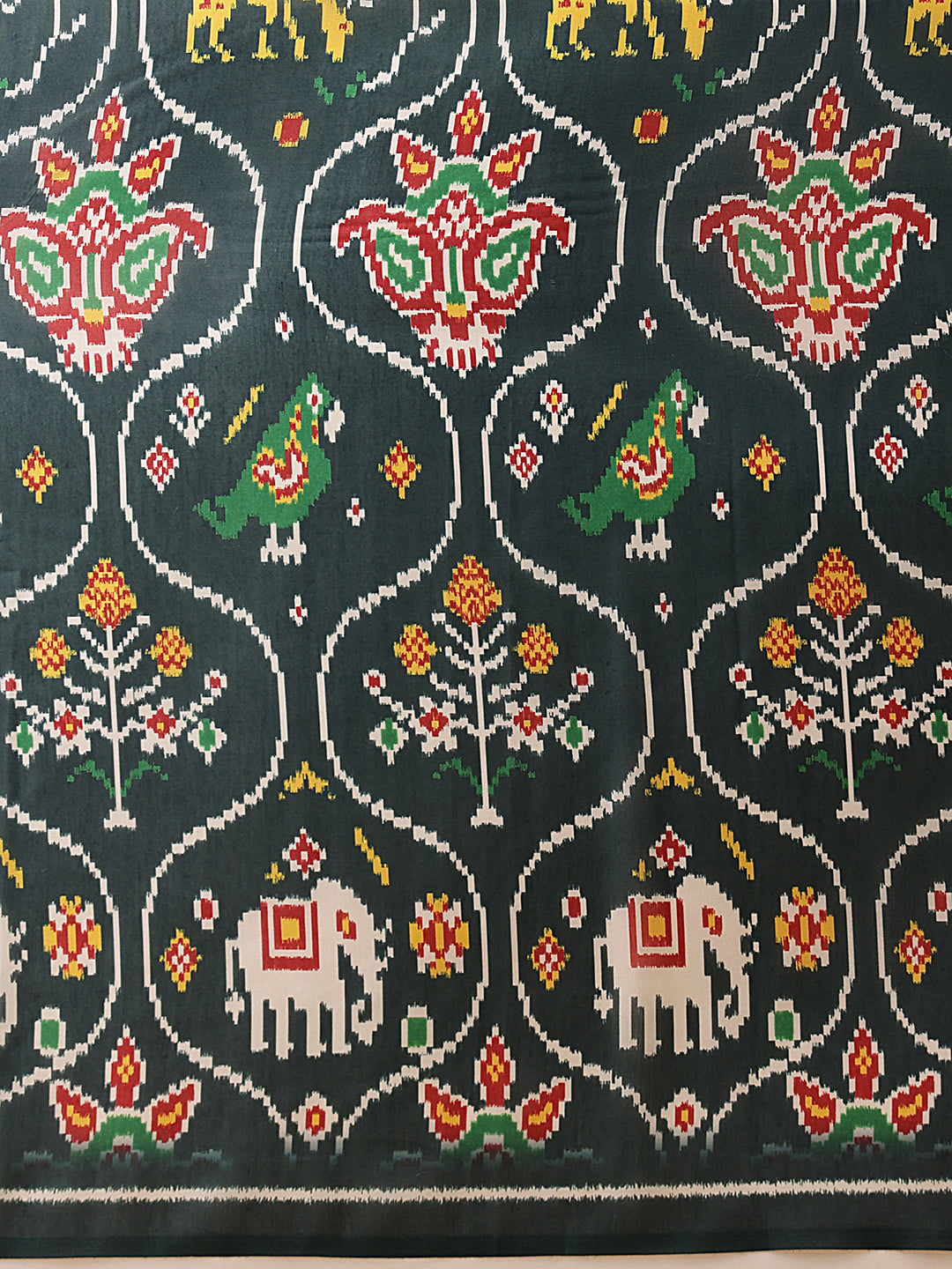 Hiral Fashion Green Bollywood Mul Cotton Ikkat Digital Printed Saree | Swadesiicart