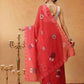 Hiral Fashion Red Bollywood Mul Cotton Abstract Digital Printed Saree | Swadesiicart
