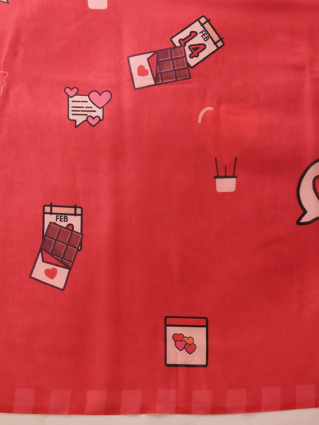 Hiral Fashion Red Bollywood Mul Cotton Abstract Digital Printed Saree | Swadesiicart
