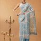 Hiral Fashion Beige Bollywood Mul Cotton Paisely Digital Printed Saree | Swadesiicart
