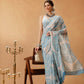 Hiral Fashion Beige Bollywood Mul Cotton Paisely Digital Printed Saree | Swadesiicart