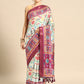 Green Silk Blend Digital Print Patola Saree with Unstitched Blouse - Hiral Fashion | Swadesiicart