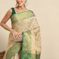 Green Tissue Silk Woven Zari Design Floral Saree with Unstitched Blouse - Hiral Fashion | Swadesiicart