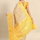 Yellow Tissue Silk Woven Zari Design Floral Saree with Unstitched Blouse - Hiral Fashion | Swadesiicart