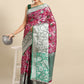 Magenta Brocade Woven Zari Design Floral Saree with Unstitched Blouse - Hiral Fashion | Swadesiicart