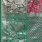 Magenta Brocade Woven Zari Design Floral Saree with Unstitched Blouse - Hiral Fashion | Swadesiicart