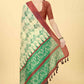 Beige Cotton Blend Printed Floral Saree with Unstitched Blouse - Hiral Fashion | Swadesiicart