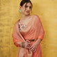 Peach Pure Viscose Chinon Zari Woven Solid Saree with Unstitched Blouse - Hiral Fashion | Swadesiicart