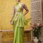 Green Pure Viscose Chinon Zari Woven Solid Saree with Unstitched Blouse - Hiral Fashion | Swadesiicart