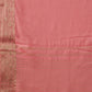 Light Pink Pure Viscose Chinon Zari Woven Solid Saree with Unstitched Blouse - Hiral Fashion | Swadesiicart