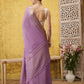 Purple Pure Viscose Chinon Zari Woven Solid Saree with Unstitched Blouse - Hiral Fashion | Swadesiicart