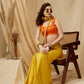 Yellow Pure Viscose Chinon Zari Woven Solid Saree with Unstitched Blouse - Hiral Fashion | Swadesiicart