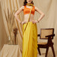 Yellow Pure Viscose Chinon Zari Woven Solid Saree with Unstitched Blouse - Hiral Fashion | Swadesiicart