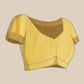 Yellow Pure Viscose Chinon Zari Woven Solid Saree with Unstitched Blouse - Hiral Fashion | Swadesiicart