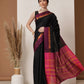 Hiral Fashion Black Banarasi Art Silk Solid Saree | Swadesiicart
