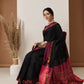 Hiral Fashion Black Banarasi Art Silk Solid Saree | Swadesiicart
