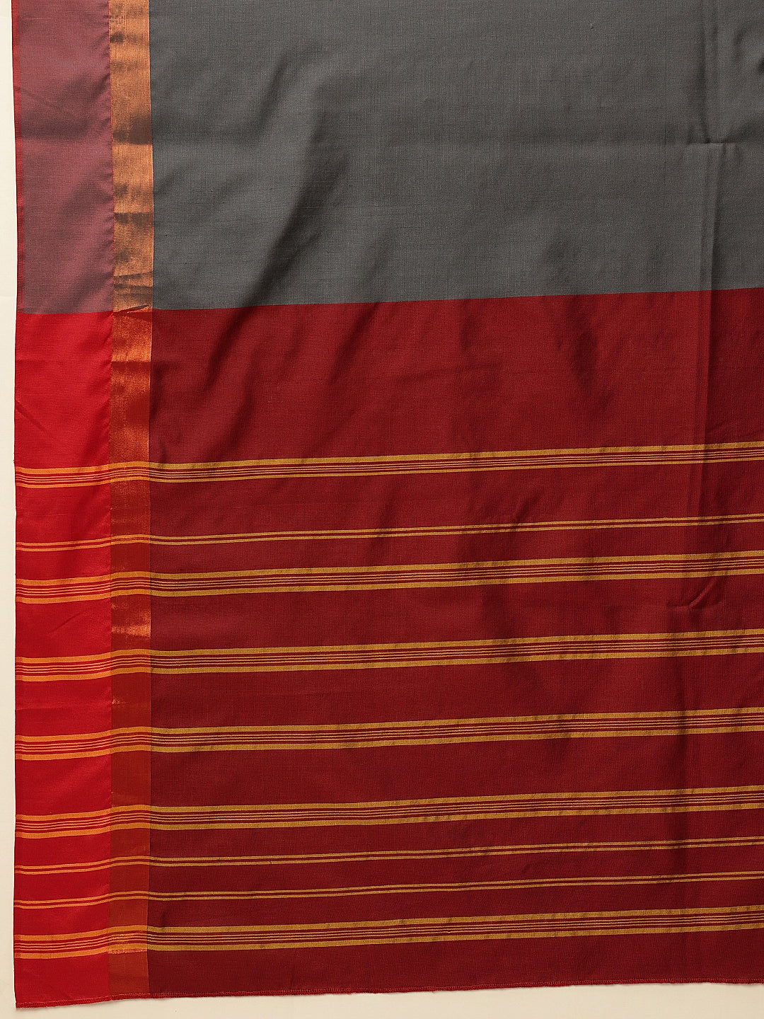 Hiral Fashion Grey Banarasi Art Silk Solid Saree | Swadesiicart