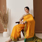 Hiral Fashion Mustard Banarasi Art Silk Solid Saree | Swadesiicart