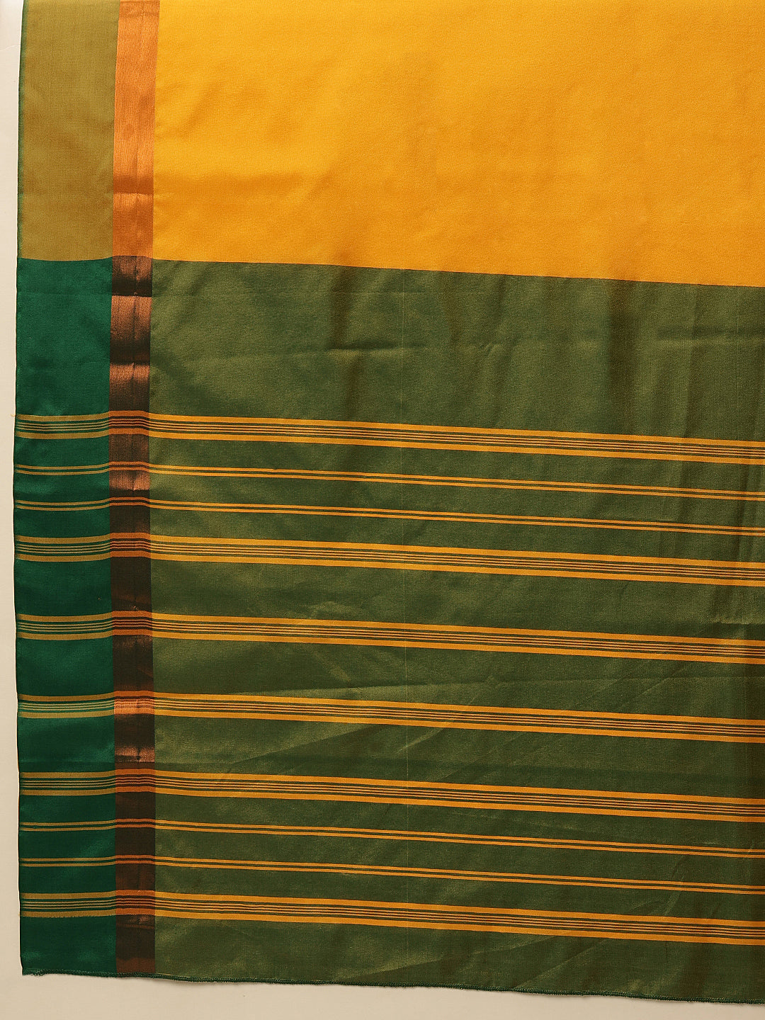 Hiral Fashion Mustard Banarasi Art Silk Solid Saree | Swadesiicart