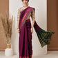 Hiral Fashion Purple Banarasi Art Silk Solid Saree | Swadesiicart