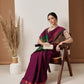 Hiral Fashion Purple Banarasi Art Silk Solid Saree | Swadesiicart