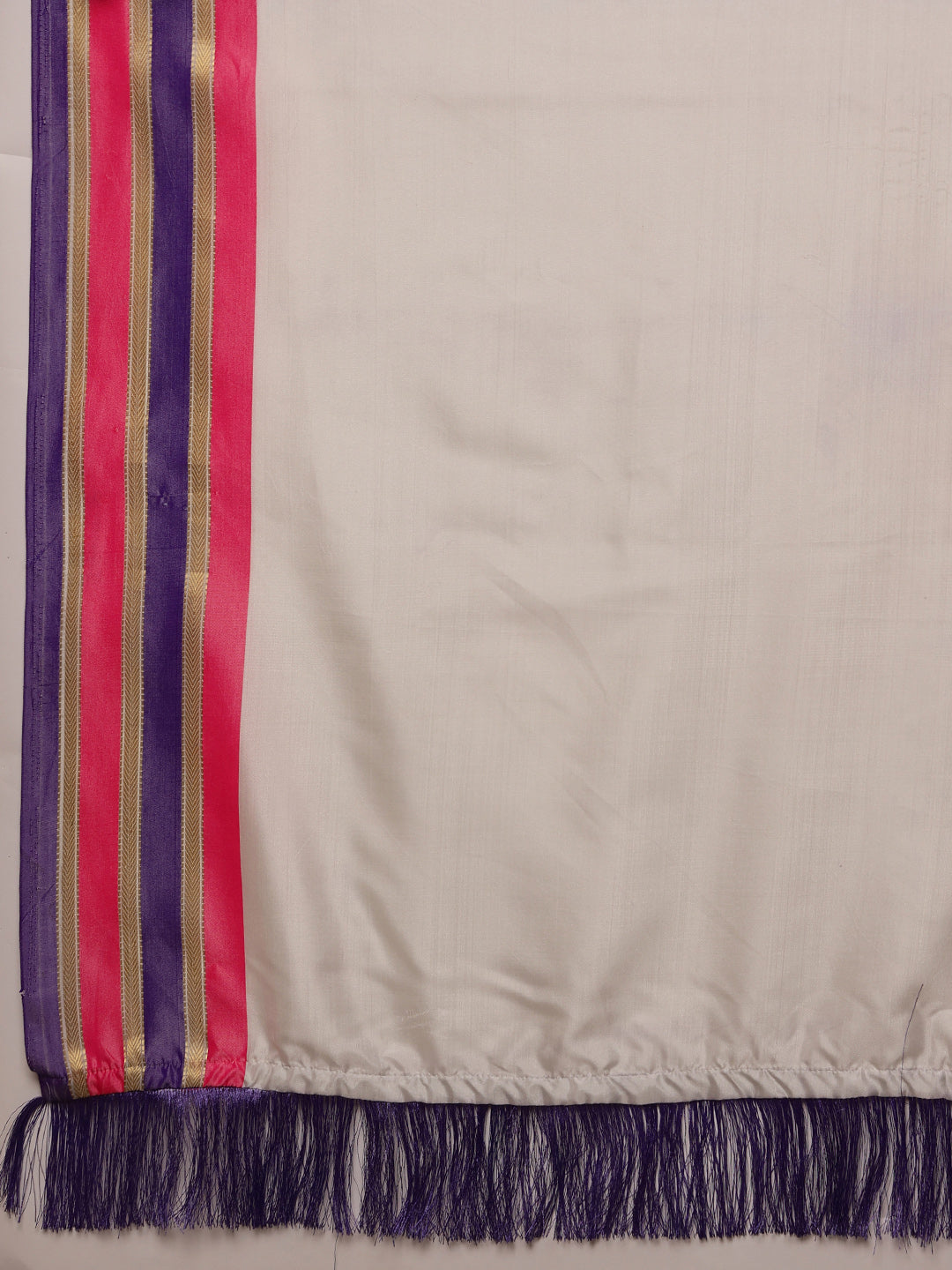 Hiral Fashion White Banarasi Soft Silk Solid Saree | Swadesiicart