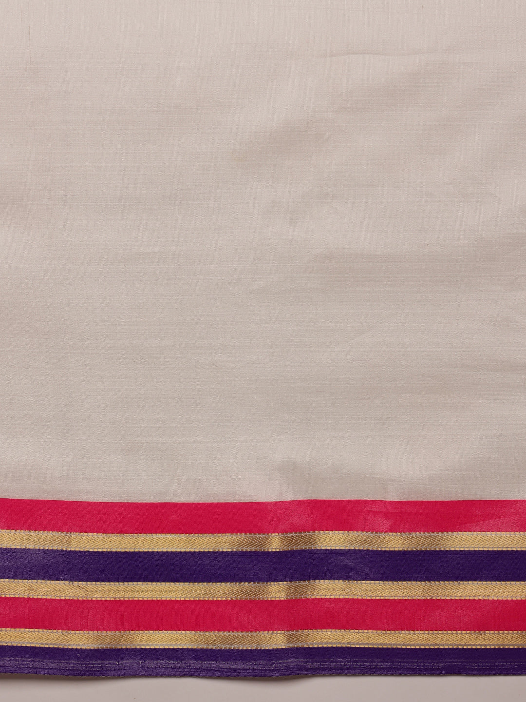 Hiral Fashion White Banarasi Soft Silk Solid Saree | Swadesiicart