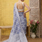 Gray Cotton Woven Zari Design Floral Saree with Unstitched Blouse - Hiral Fashion | Swadesiicart