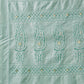 Turquoise Cotton Woven Zari Design Floral Saree with Unstitched Blouse - Hiral Fashion | Swadesiicart