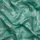 Turquoise Cotton Woven Zari Design Floral Saree with Unstitched Blouse - Hiral Fashion | Swadesiicart