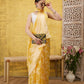 Yellow Cotton Woven Zari Design Floral Saree with Unstitched Blouse - Hiral Fashion | Swadesiicart