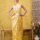 Yellow Cotton Woven Zari Design Floral Saree with Unstitched Blouse - Hiral Fashion | Swadesiicart