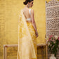 Yellow Cotton Woven Zari Design Floral Saree with Unstitched Blouse - Hiral Fashion | Swadesiicart