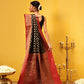 Hiral Fashion Black Banarasi Silk Woven Design Saree | Swadesiicart