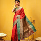 Hiral Fashion Red Banarasi Silk Woven Design Saree | Swadesiicart