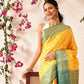 Hiral Fashion Yellow Banarasi Silk Woven Design Saree | Swadesiicart