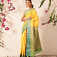 Hiral Fashion Yellow Banarasi Silk Woven Design Saree | Swadesiicart