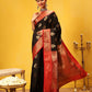 Hiral Fashion Black Banarasi Silk Woven Design Saree | Swadesiicart