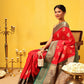 Hiral Fashion Red Banarasi Silk Woven Design Saree | Swadesiicart