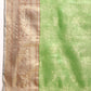 Green Tissue Silk Woven Zari Design Floral Saree with Unstitched Blouse - Hiral Fashion | Swadesiicart