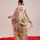 Hiral Fashion Olive Chanderi Cotton Blend Animal Print Digital Printed Saree | Swadesiicart