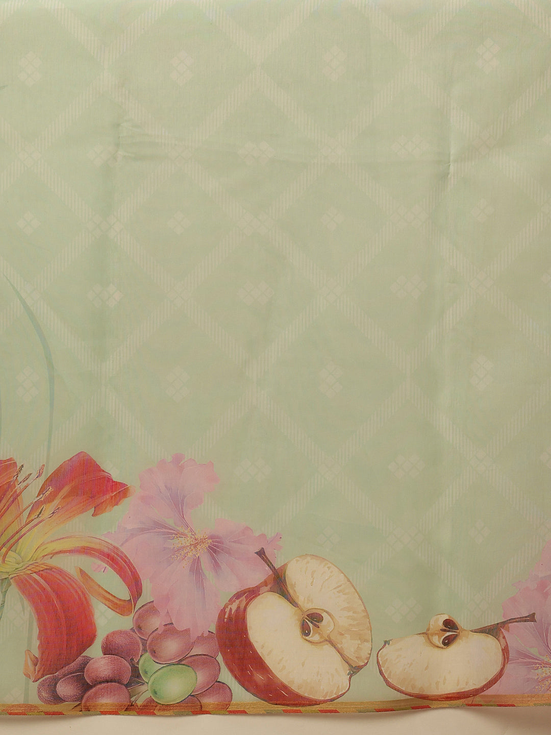 Hiral Fashion Olive Chanderi Cotton Blend Animal Print Digital Printed Saree | Swadesiicart