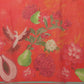 Hiral Fashion Red Chanderi Cotton Blend Fruits Digital Printed Saree | Swadesiicart